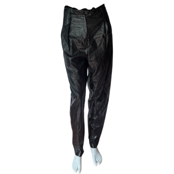Bronx & Banco Black Faux Leather High-Waisted Pants Size S - Picture 1 of 4
